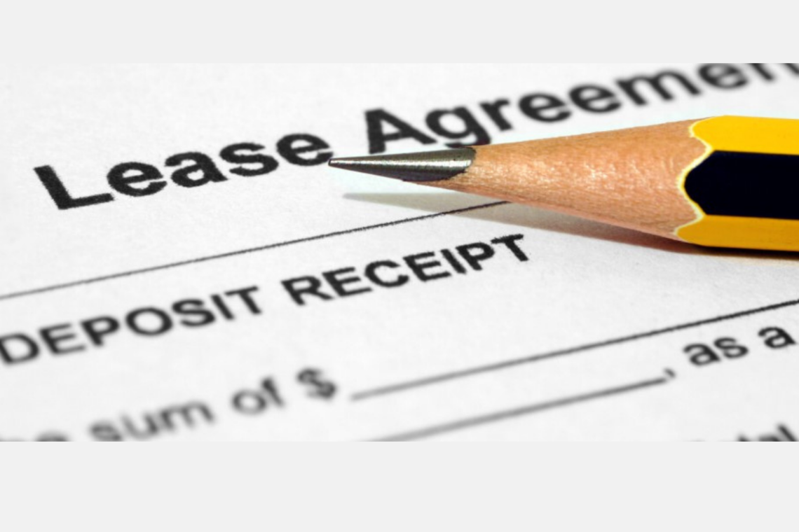 Lease agreement paperwork.