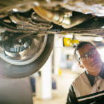 Lexus under chassis service inspection